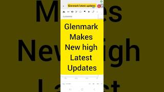 glenmark pharma share price latest news shorts stockmarket [upl. by Nailliw]