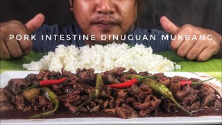 PORK INTESTINE DINUGUAN MUKBANG  DINUGUAN  FILIPINO MUKBANG  MUKBANG PHILIPPINES [upl. by Enier]