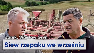 Agregat uprawowosiewny własnej konstrukcji Siewy rzepaku we wrześniu u Wiesława Gryna  epole 115 [upl. by Paviour]