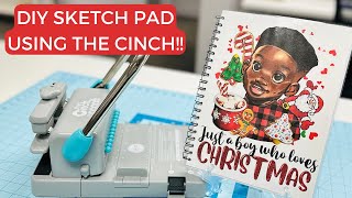 QUICK CHISTMAS GIFT  CINCH MACHINE  HOW TO DIY A SKETCH PAD [upl. by Tenenbaum907]