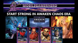 AWAKEN CHAOS ERA How to Level and Some Dungeons Normal Summons Only Challenge Run [upl. by Leatrice226]