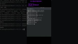 🐧 Linux CLI 18b 🐧 chmod command 🐧 linux shell cli konsole ubuntu fedora opensuse [upl. by Truman]