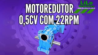 Motoredutor WCG01 com Motor de 05cv e 22rpm Weg Cestari Trifásico 180 NDJ [upl. by Analed]