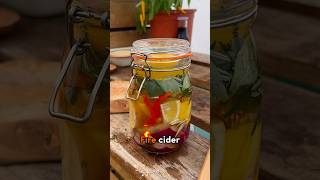 Fire Cider 🔥🫙 my recipe homeremedies gardening gardeningtips [upl. by Ylecic683]