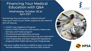 Webinar  Financing Your Medical Education with QampA [upl. by Antonio]