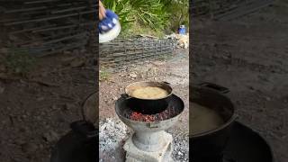 Outdoor Cooking Jamaica  Jamaican Toto Coconut Cake jamaica baking outdoorcooking shorts [upl. by Curtis]