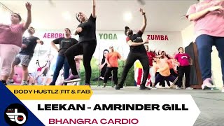 Leekan  Amrinder Gill  Bhangra Cover  Fitness with Fun  Easy Cardio Bhangra Workout [upl. by Peale]