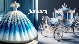 Choose your birthday month and see your dress with Bride carriage ♥️ [upl. by Idnil]