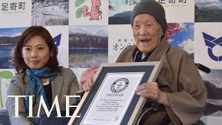 Worlds Oldest Man Dies In Japan At Age 113  TIME [upl. by Prowel640]