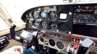 Checklist run up and takeoff in a Piper Cherokee 180 [upl. by Niffirg]