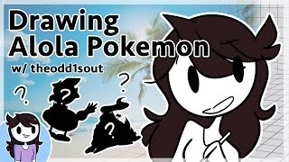 Drawing Alola Pokemon w theodd1sout [upl. by Ellinet936]