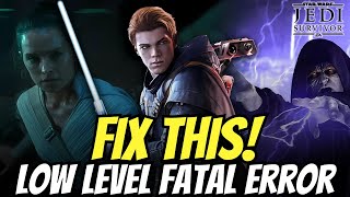 Fix Star Wars Jedi Survivor LowLevelFatalError [upl. by Adnylem430]