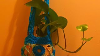 Crochet Plant Pot Hanger Pt 3of 3 diy diycrafts crochet Plant Hanger [upl. by Nrobyalc]