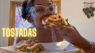 Homemade Chicken TOSTADAS  Mexican Style  Taco [upl. by Corotto]