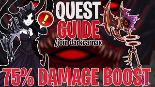 AQW Nighmare Queens Quest Guide join darkcarnax  75 Damage Boost Humans Weapon  Merge Shop [upl. by Siward468]