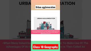 class 10 Geography Urban agglomeration  agglomeration economies [upl. by Joye]