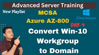 How to join Windows 10 Machine to Domain  Step by step guide  New MCSA  Azure AZ800  DAY4 [upl. by Charo521]