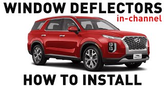 How to install Shatterproof InChannel Window Deflectors for Hyundai Palisade 20212023 [upl. by Arrad]