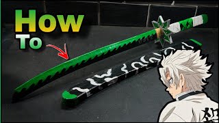 Demon Slayer DIY Build Sanemis Epic Katana from Scratch [upl. by Adlesirk]