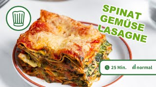 Vegetarische SpinatGemüseLasagne mit Tomatensoße  Chefkoch [upl. by Meenen]