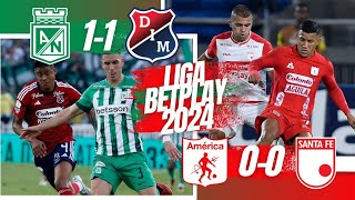 NACIONAL 11 DIM Y AMÉRICA 00 SANTA FE  LIGA BETPLAY FECHA 18  GOLES RESUMEN Y ANÁLISIS [upl. by Assital]