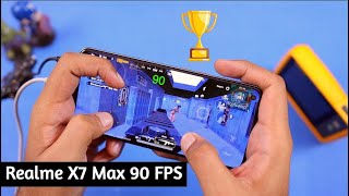 Realme X7 Max 90 FPS BGMI Test with FPS amp Heating  Best Gaming Phone under 30K for PUBG [upl. by Laris]