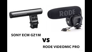 Sony ECMGZ1M vs Rode VideoMic Pro Comparison 4k [upl. by Talmud]