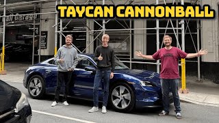 Under 40 Hours Porsche Taycan Cannonball Run  Pushing For The NY To LA Electric Record [upl. by Ahsan]