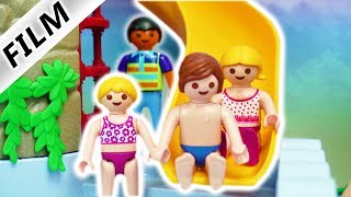 Playmobil Film deutsch  OHNE BADEHOSE ins SCHWIMMBAD Aguapark Story  Kinderserie Familie Vogel [upl. by Nicol]