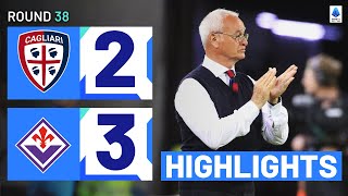 CAGLIARIFIORENTINA 23  HIGHLIGHTS  Plenty of drama in Ranieri’s last game  Serie A 202324 [upl. by Yates]