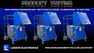 45KVA Portable Distribution Cart  480V to 208Y120 3phase  12 Receptacles  20 Input Cord [upl. by Kashden]