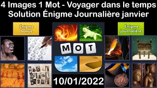 4 Images 1 Mot  Voyager dans le temps  10012022  Solution Énigme Journalière  janvier 2022 [upl. by Rudiger]