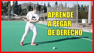 Pegada hockey Técnica de golpeo de derecho en hockey cesped [upl. by Esereht]