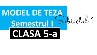 Teza la matematica Semestrul 1 PARTEA 1 Clasa 5 matematicaclasa5 tezamatematicaclasa5 [upl. by Rosabelle]