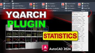 YQArch Statistics Tools  YQArch Tutorial  AutoCAD 2024 [upl. by Ahsilrak]