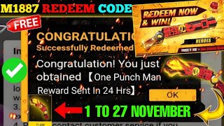 FREE FIRE REDEEM CODE TODAY 16 NOVEMBER REDEEM CODE FREE FIRE  FF REDEEM CODE TODAY 16 NOVEMBER [upl. by Elery]