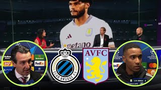 Club Brugge vs Aston Villa 10 Post Match Analysis UCL  Unai Emery and Ezri Konsa Reactions [upl. by Aser]