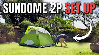 How to Set Up the Coleman Sundome 2Person Tent [upl. by Sardella]