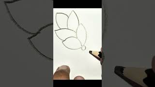 Flower😍Sketch music remix newsong song cover art easyflowerdrawingforkids drawing india [upl. by Weathers38]