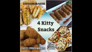 4 Kitty Party Recipes  Tasty And Healthy Kitty Snacks  Easy And Quick Party Snacks [upl. by Izmar]