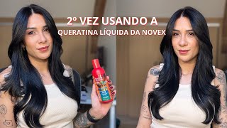 QUERATINA LÍQUIDA NOVEX BRAZILIAN KERATIN  MAX KERATIN RECONSTRUÇÃO CAPILAR  Por jessicatthings [upl. by Beauregard]