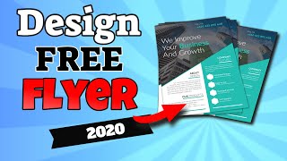 How to Design professional flyer for free 2020 [upl. by Annid]