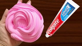 TOOTHPASTE SLIME How to make Fluffy Colgate Toothpaste and Flour Slime [upl. by Nhguavaj]