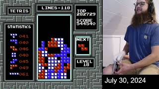 NES Tetris  My first 900k  Rolling [upl. by Athalee676]