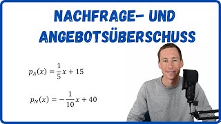 Nachfrage und Angebotsüberschuss berechnen [upl. by Niatirb]