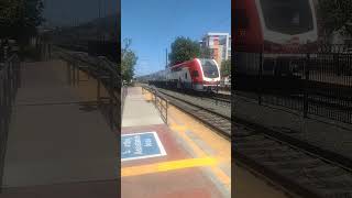 Caltrain Stadler KISS 303 test train departs RWC on 692024 [upl. by Annalise]