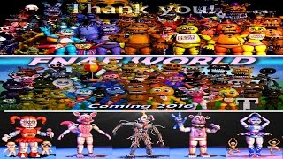 Five Nights at Freddys 1 2 3 4 World Sister Location All Animatronics EXTRAS [upl. by Ulane]