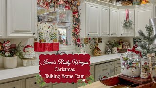 Christmas Talking Full Home Tour  Vintage Antique Country Cottage House Decor Holiday Decorating [upl. by Eehsar]