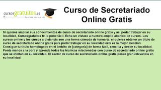 Curso de secretariado online gratis [upl. by Michel99]