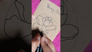 Peony flower drawing tutorial art flowerart shorts flowersketch flowertutorial drawingtutorial [upl. by Othella]